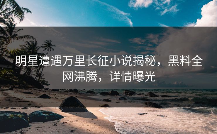 明星遭遇万里长征小说揭秘，黑料全网沸腾，详情曝光